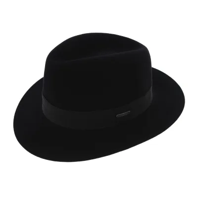 Chapeau Fédora Toledo Feutre Poil noir - Stetson Reference : 7142 | Chapellerie Traclet