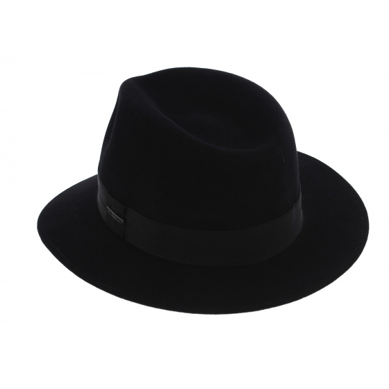 Toledo Fur Felt Fedora Hat Black - Stetson