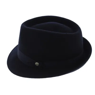 Chapeau Trilby Unity Feutre Laine Bleu - Traclet