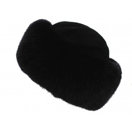 Toque Ivanova Leather & Black Faux Fur - Traclet