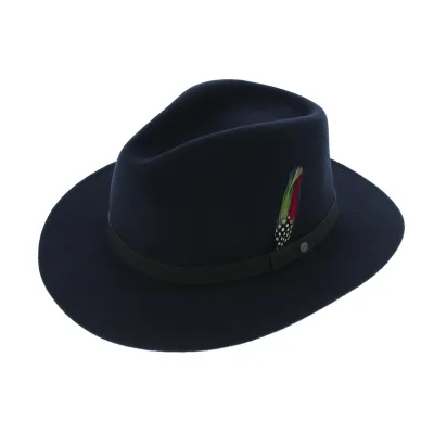 Chapeau Traveller Yutan Feutre Laine Bleu - Stetson