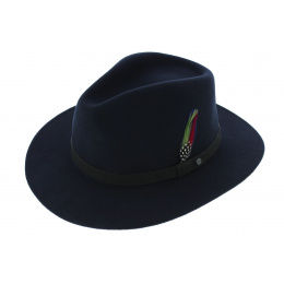 Chapeau Traveller Yutan Feutre Laine Bleu - Stetson