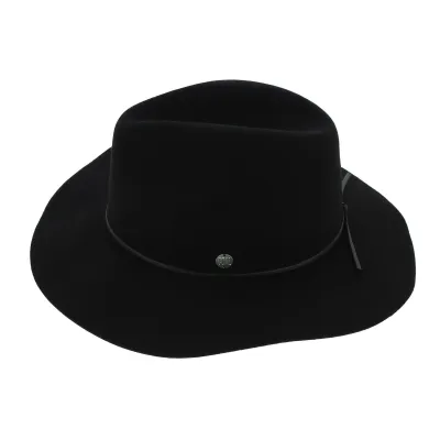 The Dex Traveller Hat Wool Felt Black - Coal Reference: 6238 | Traclet Hat Shop