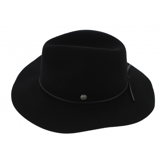 The Dex Traveller Hat Wool Felt Black - Coal