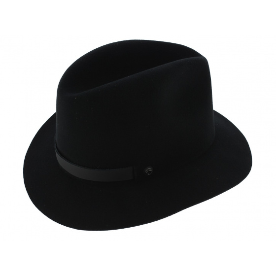 Foldable Wool Felt Traveller Hat The Atlas Black - Coal
