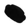 Toque Nastasia Cuir & Fausse Fourrure Noir - Traclet Reference : 5940 | Chapellerie Traclet