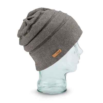Bonnet Oversize The Cameron Laine & Coton Gris - Coal Reference : 2352 | Chapellerie Traclet