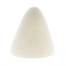 White clown rabbit fur cone hat