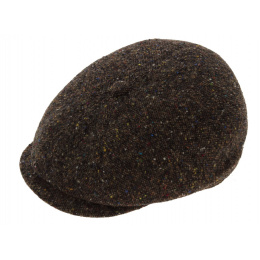 Hatteras Wolfhill Cap Heathered Brown Wool - Marone