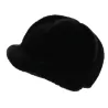 Casquette Style Gavroche Liliya Fausse Fourrure Noir - Traclet Reference : 2113 | Chapellerie Traclet