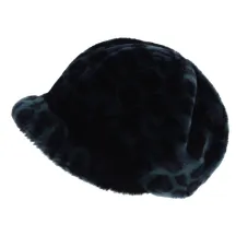 Liliya Newsboy Style Cap Blue Faux Fur - Traclet Reference: 7555 | Traclet Hat Shop