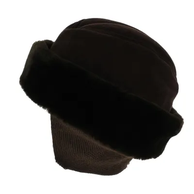 Brown Faux Fur Caucasus Ear-Flap Hat - Traclet Reference: 5918 | Traclet Millinery