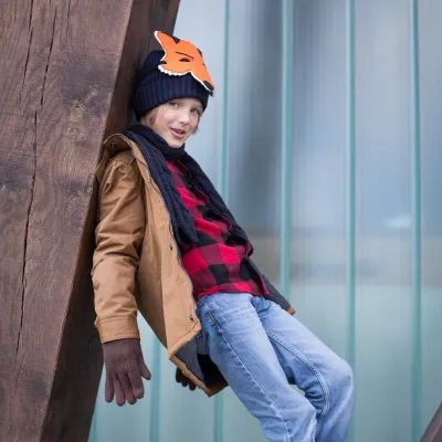 Children's Peruvian fox head beanie Reference: 736 | Chapellerie Traclet