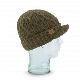 The Yukon brim olive Coal beanie