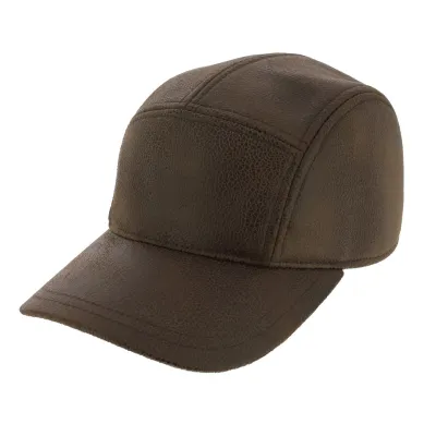 Casquette Baseball Rupper Imitation Cuir Marron Vieilli - Crambes Reference : 7679 | Chapellerie Traclet