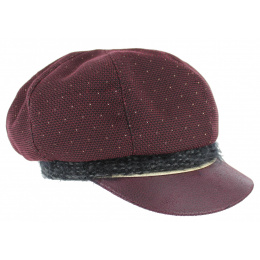 Zerin Violet Cotton Newsboy Cap - Mtm
