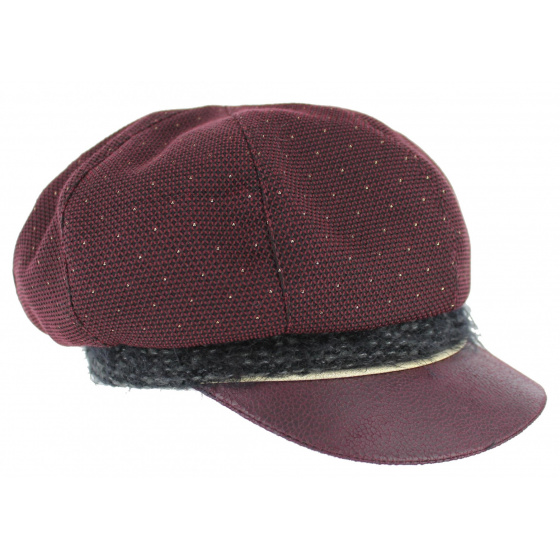 Zerin Violet Cotton Newsboy Cap - Mtm
