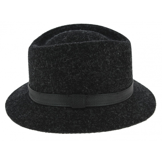Chapeau Traveller Blarney Laine Harris Tweed Anthracite - Traclet