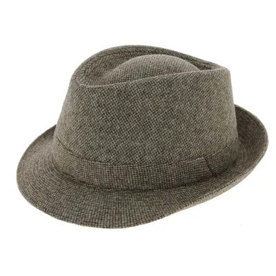 Carlo Wool Trilby Hat Beige & Brown - Crambes Reference: 4948 | Traclet Hat Shop