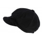Dahlia Wool Newsboy Cap Black - Traclet