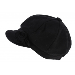 Gavroche Dahlia Wool Cap Black - Traclet
