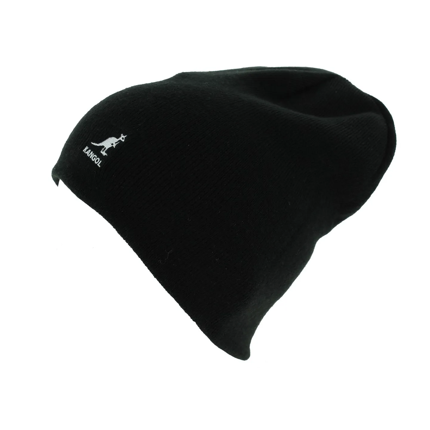 Bonnet Long Réversible Slouch Acrylique Noir - Kangol Reference : 4181 | Chapellerie Traclet