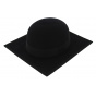 Stanford Square Hat Black Wool Felt - Traclet