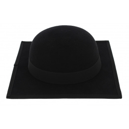 Stanford Square Wool Felt Hat Black - Traclet