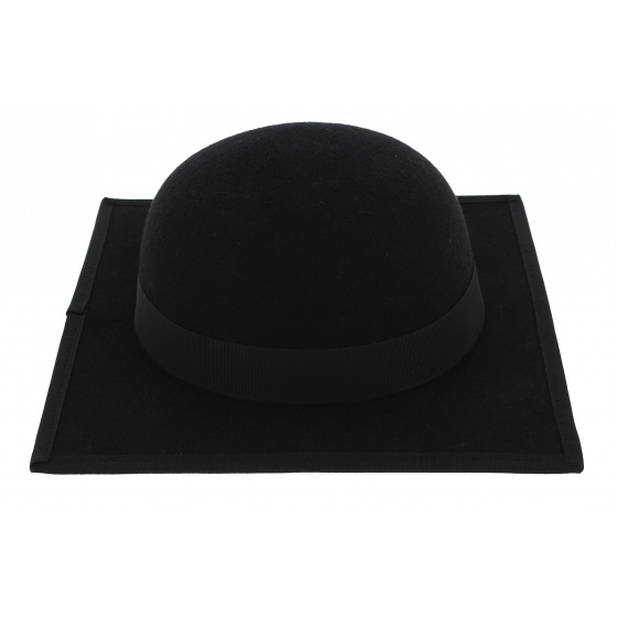 Chapeau Carré Stanford Feutre Laine Noir - Traclet Chapeau Carré Stanford Feutre Laine Noir - Traclet