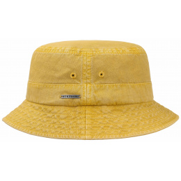 Dyed Cotton Washed Mustard Bucket Hat - Stetson