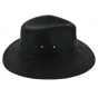Traveller Creek Leather Style Hat Black - Aussie Apparel