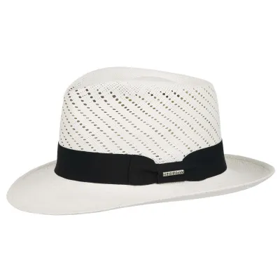 Sutton Bleached Panama Fedora Hat Gray - Stetson Reference: 7703 | Traclet Hat Shop