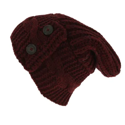 Bonnet Oversize Thorens Laine & Acrylique Bordeaux - Traclet  Reference : 5673 | Chapellerie Traclet