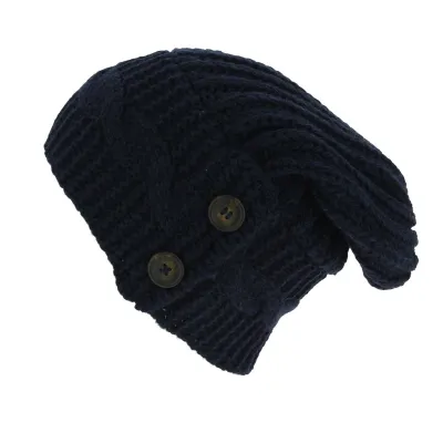 Bonnet Oversize Thorens Laine & Acrylique Bleu - Traclet Reference : 3836 | Chapellerie Traclet