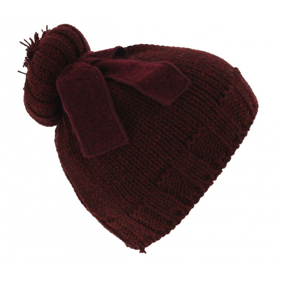 Alcina Wool & Acrylic Beanie Burgundy - Traclet