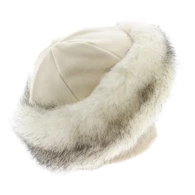 Chamonix Fur Toque - Ecru Reference: 4339 | Chapellerie Traclet