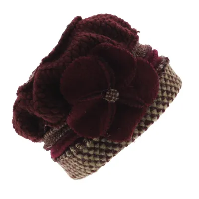 Toque Stoffa Laine Bordeaux & Beige - Traclet Reference : 4355 | Chapellerie Traclet