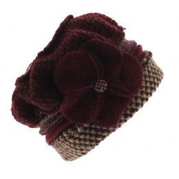 Stoffa Wool Beanie Burgundy & Beige - Traclet