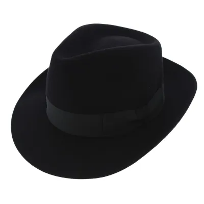 Chapeau Fédora Curzio Feutre Poil Noir - Traclet Reference : 7711 | Chapellerie Traclet