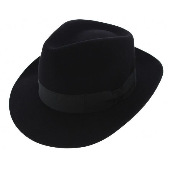 Fédora Curzio Black Felt Hat - Traclet