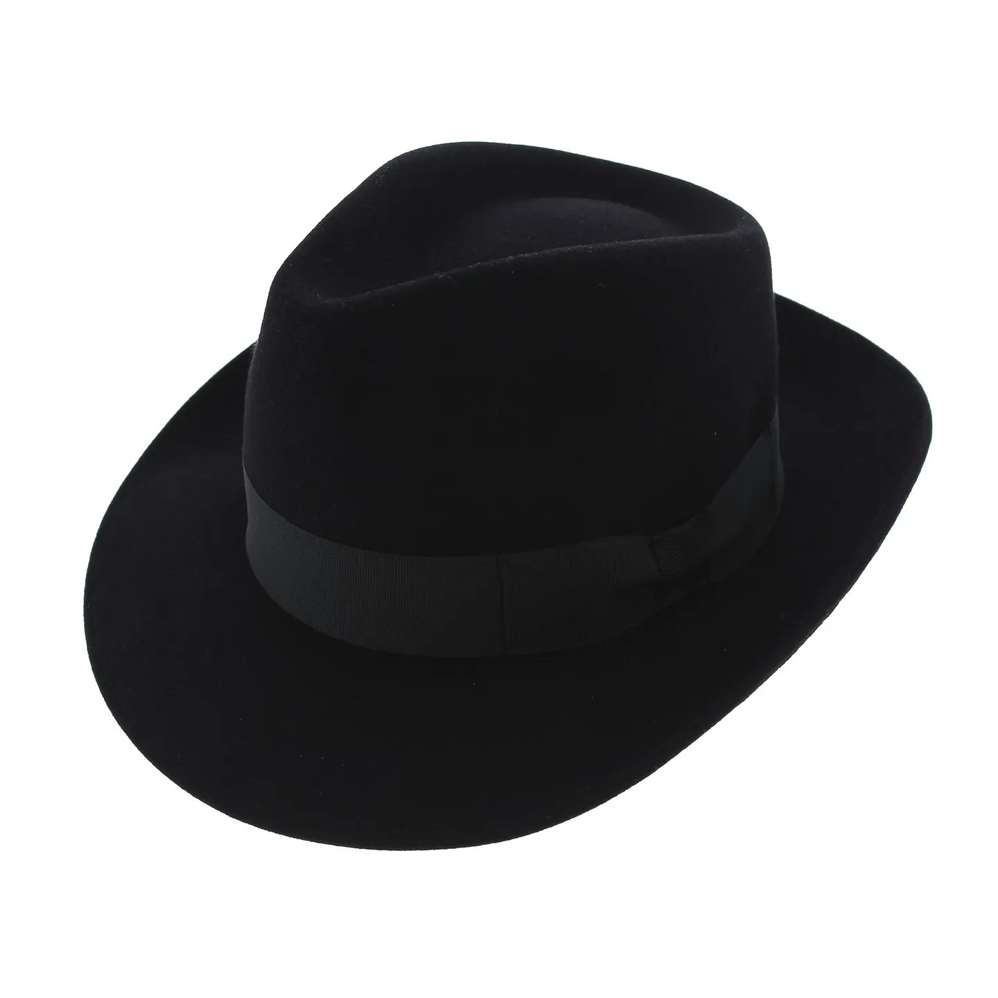 Chapeau Fédora Curzio Feutre Poil Noir - Traclet Reference : 7711 | Chapellerie Traclet