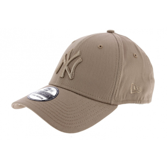 Fitted Essential NY Cotton Beige Cap - New Era