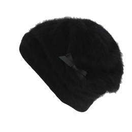 Juvenie Black Angora Beanie - Heritage by Laulhère