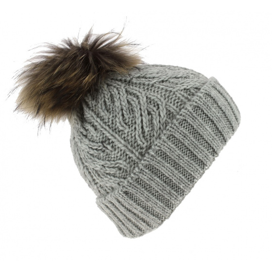 Lanette Gray Pompom Beanie - Stetson