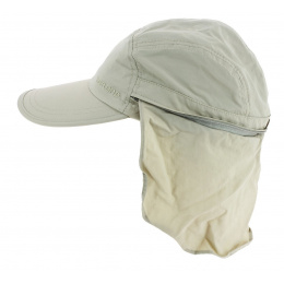 Janou UPF50+ cap beige neck cover - Hatland