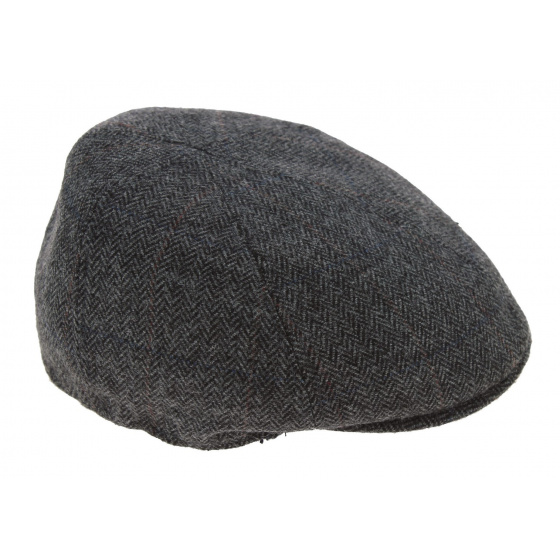 Cadillac Grey Wool Flat Cap - Traclet Cadillac Grey Wool Flat Cap - Traclet