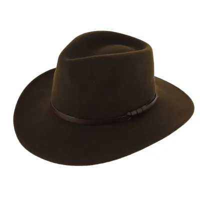 Waterproof Wool Felt Traveller Toledo Hat Brown - Traclet Reference: 7742 | Traclet Hat Shop