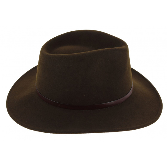 Chapeau Traveller Toledo Feutre Laine Imperméable Marron - Traclet Chapeau Traveller Toledo Feutre Laine Imperméable Marron - Traclet