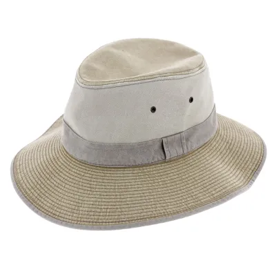 Chapeau Safari Durban Coton Beige - Crambes Reference : 7745 | Chapellerie Traclet