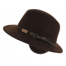 McGofer Traveller Hat with Ear Flaps Wool Felt Brown - Herman